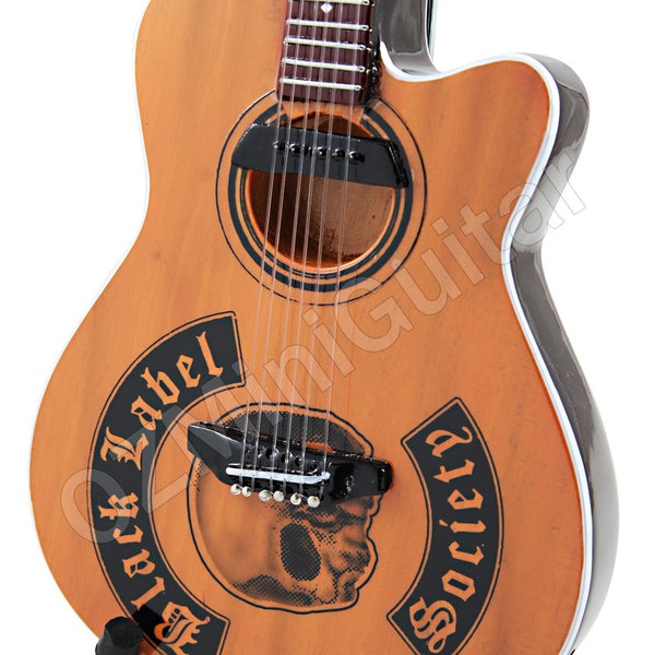 Miniature Acoustic Guitar Zakk Wylde Black Label Society Epiphone