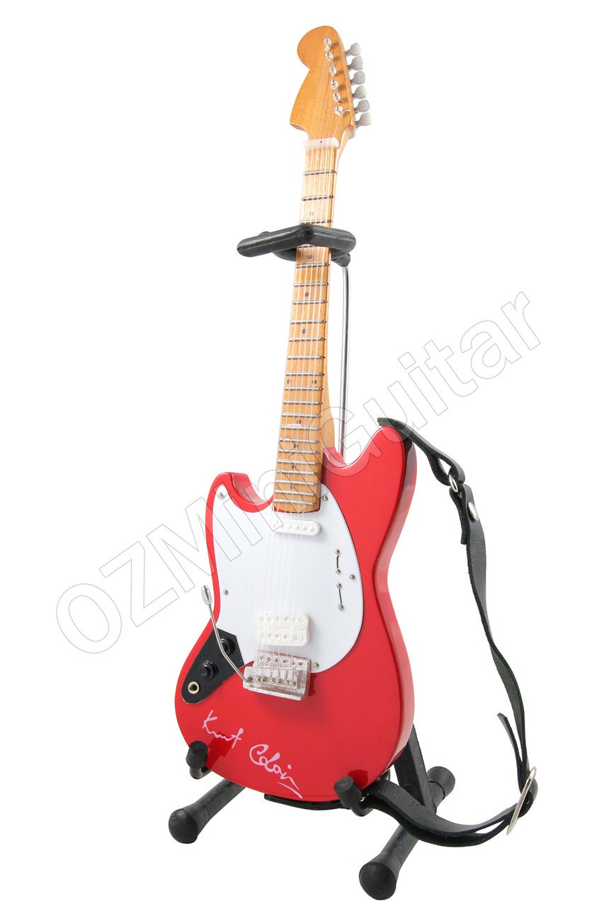 Miniature Guitar Kurt Cobain NIRVANA Red Lefty - Etsy