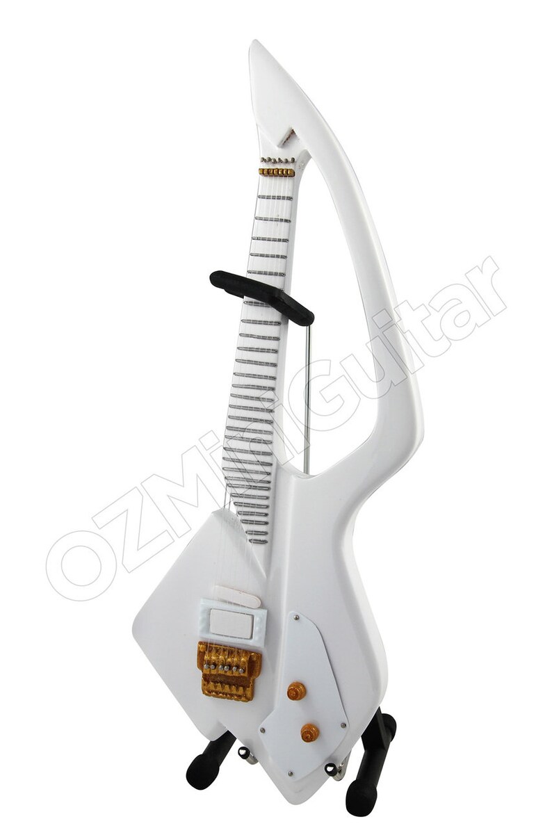 Mini Guitar Prince Collectible White Auerswald Model C Guitar Replica