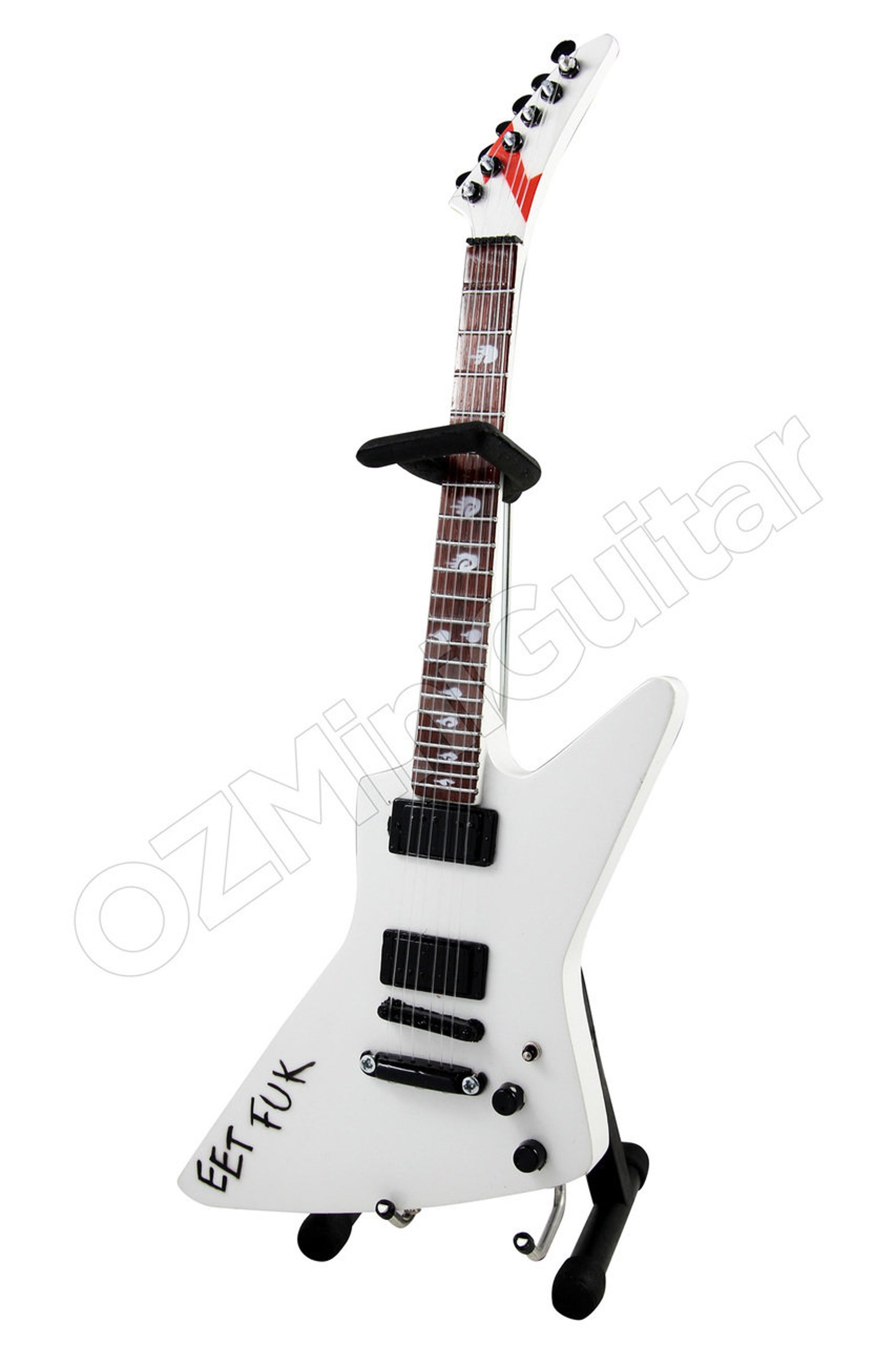 Miniature Guitar James Hetfield EET FUK White Explorer Etsy Australia