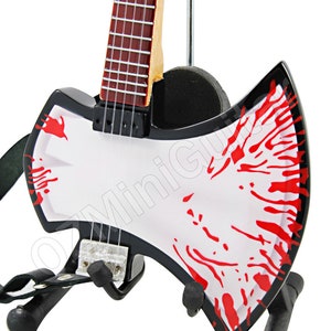 Miniature Guitar Gene Simmons KISS Blood AXE Bass image 1