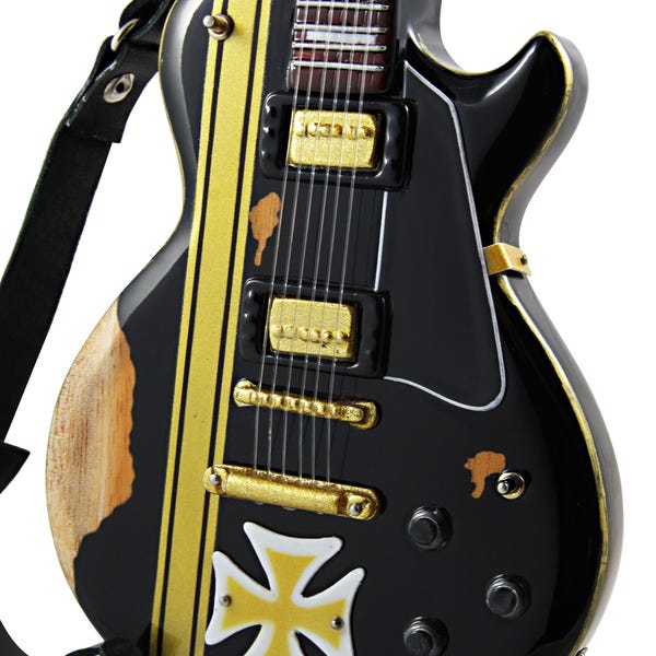 Miniature Guitar James Hetfield Metallica Maltese Cross