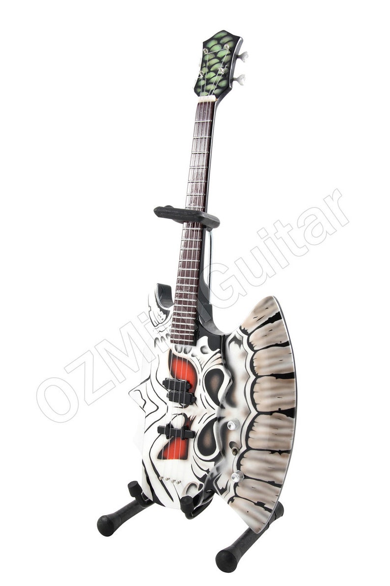 Miniature Bass Guitar Gene Simmons KISS AXE Custom image 2