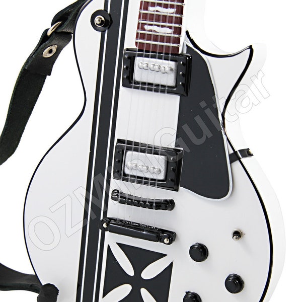 Miniature Guitar James Hetfield METALLICA Iron Cross White