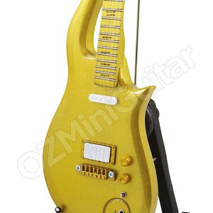 Chitarra Elettrica Personalizzata Stile Prince Cloud - Oro Intarsiato, Manico In Acero - Destrorsi