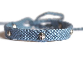 Handmade Beaded Friendship Bracelet - Cotton Embroidery Floss