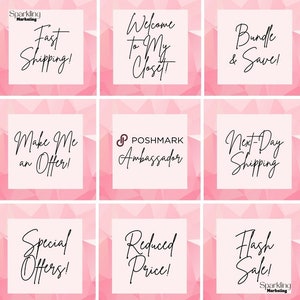 Poshmark Closet Signs, Instant Digital Download // Poshmark Seller, Poshmark Banner, Poshmark Store, Poshmark Reseller, Poshmark Template