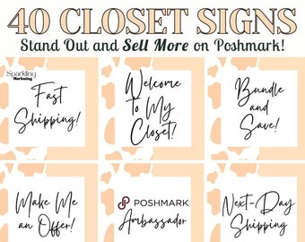 Poshmark Closet Signs, Yellow Animal Print // Poshmark Closet Divider, Poshmark Reseller, Poshmark Template, Poshmark Banner, Poshmark Signs