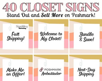 Poshmark Closet Signs