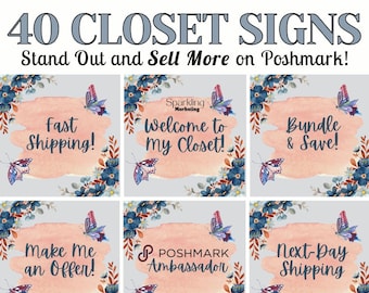 Poshmark Closet Signs