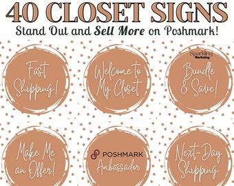 Poshmark Closet Signs