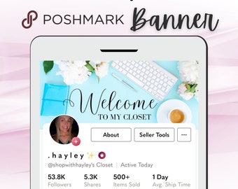 Poshmark Banner, Welcome to My Closet, Digital Download // Poshmark Header, Poshmark Closet Signs, Poshmark Reseller, Poshmark Template