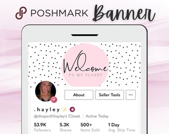 Poshmark Banner, Welcome to My Closet, Digital Download // Poshmark Header, Poshmark Closet Signs, Poshmark Reseller, Poshmark Template