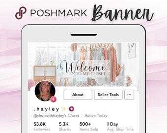 Poshmark Banner, Welcome to My Closet, Digital Download // Poshmark Header, Poshmark Closet Signs, Poshmark Reseller, Poshmark Template