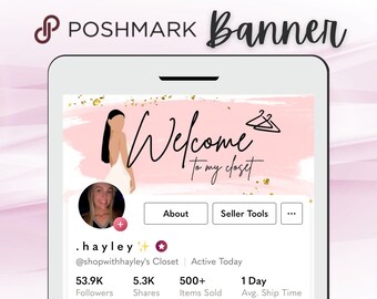 Poshmark Banner, Welcome to My Closet, Digital Download // Poshmark Header, Poshmark Closet Signs, Poshmark Reseller, Poshmark Template