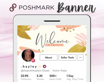 Poshmark Banner, Welcome to My Closet, Digital Download // Poshmark Header, Poshmark Closet Signs, Poshmark Reseller, Poshmark Template