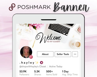 Poshmark Banner, Welcome to My Closet, Digital Download // Poshmark Header, Poshmark Closet Signs, Poshmark Reseller, Poshmark Template