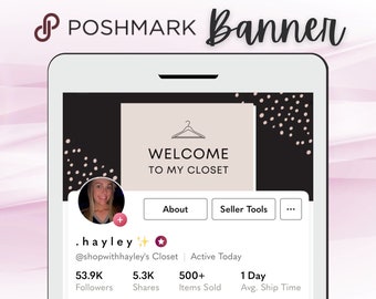 Poshmark Banner, Welcome to My Closet, Digital Download // Poshmark Header, Poshmark Closet Signs, Poshmark Reseller, Poshmark Template