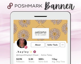 Poshmark Banner, Welcome to My Closet, Digital Download // Poshmark Header, Poshmark Closet Signs, Poshmark Reseller, Poshmark Template