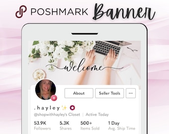 Poshmark Banner, Welcome to My Closet, Digital Download // Poshmark Header, Poshmark Closet Signs, Poshmark Reseller, Poshmark Template