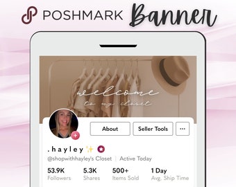 Poshmark Banner, Welcome to My Closet, Digital Download // Poshmark Header, Poshmark Closet Signs, Poshmark Reseller, Poshmark Template