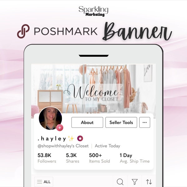 Poshmark Banner, Welcome to My Closet, Digital Download // Poshmark Header, Poshmark Closet Signs, Poshmark Reseller, Poshmark Template