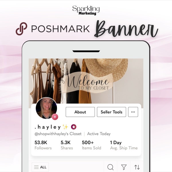 Poshmark Banner, Welcome to My Closet, Digital Download // Poshmark Header, Poshmark Closet Signs, Poshmark Reseller, Poshmark Template