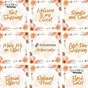 40 Poshmark Closet Signs, Instant Digital Download // Poshmark Seller, Poshmark Banner, Poshmark Store, Poshmark Reseller, Poshmark Template