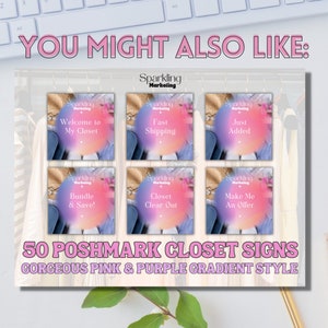 Poshmark Banner, Welcome to My Closet, Digital Download // Poshmark Header, Poshmark Closet Signs, Poshmark Reseller, Poshmark Template image 5