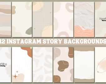 Instagram Story Backgrounds, Neutral Organic Natural // Instagram Template, IG Story Templates, IG Backgrounds, IG Template, Digital Paper