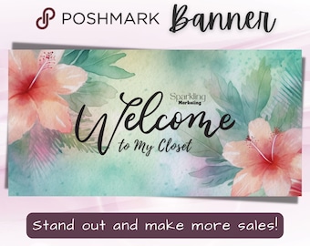 Poshmark Banner, Welcome to My Closet, Digital Download // Poshmark Header, Poshmark Closet Signs, Poshmark Reseller, Poshmark Template