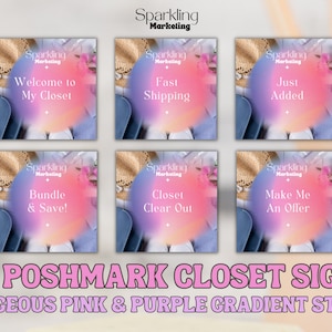 50 Poshmark Closet Signs, Instant Digital Download // Poshmark Seller, Poshmark Banner, Poshmark Store, Poshmark Reseller, Poshmark Template