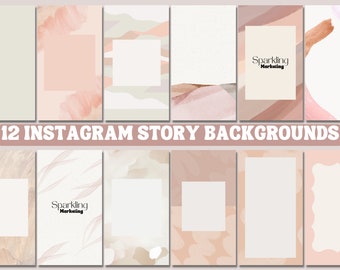 Instagram Story Backgrounds, Abstract Muted Pink Sage Pastel // Instagram Background, Story Background, IG Backgrounds, Abstract Backgrounds