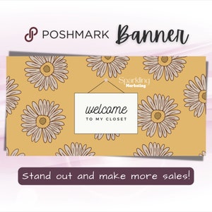 Poshmark Banner, Welcome to My Closet, Digital Download // Poshmark Header, Poshmark Closet Signs, Poshmark Reseller, Poshmark Template image 2