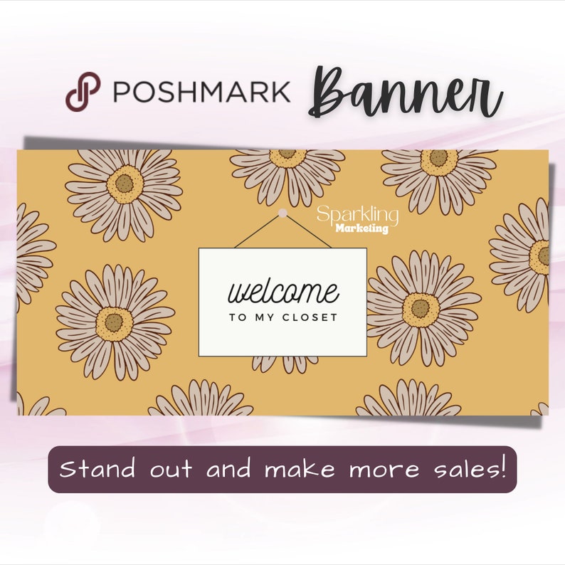 Poshmark Banner, Welcome to My Closet, Digital Download // Poshmark Header, Poshmark Closet Signs, Poshmark Reseller, Poshmark Template image 2