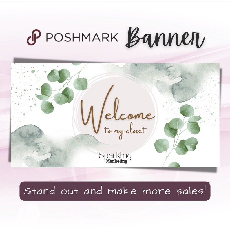 Poshmark Banner, Welcome to My Closet, Digital Download // Poshmark Header, Poshmark Closet Signs, Poshmark Reseller, Poshmark Template image 2