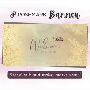 Poshmark Banner, Welcome to My Closet, Digital Download // Poshmark Header, Poshmark Closet Signs, Poshmark Reseller, Poshmark Template image 2