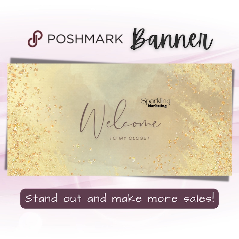 Poshmark Banner, Welcome to My Closet, Digital Download // Poshmark Header, Poshmark Closet Signs, Poshmark Reseller, Poshmark Template image 2