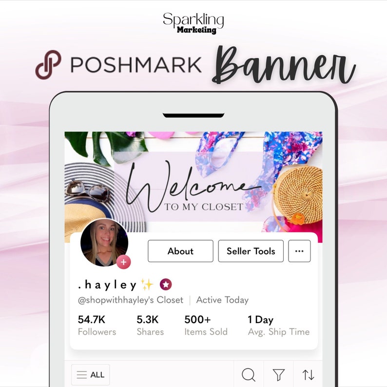 Poshmark Banner, Welcome to My Closet, Digital Download // Poshmark Header, Poshmark Closet Signs, Poshmark Reseller, Poshmark Template image 2