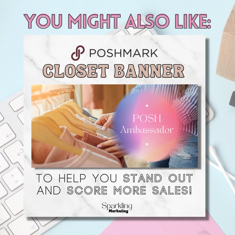 Poshmark Banner, Welcome to My Closet, Digital Download // Poshmark Header, Poshmark Closet Signs, Poshmark Reseller, Poshmark Template image 4