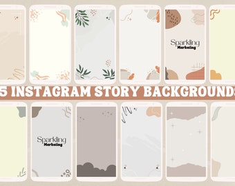 Instagram Story Backgrounds, Neutral Beige // Instagram Template, IG Story Templates, Instagram Bundle, Digital Paper, Digital Backdrop