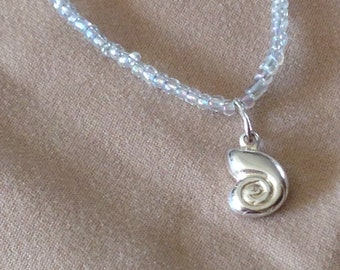 Sterling Silver Shell charm necklace