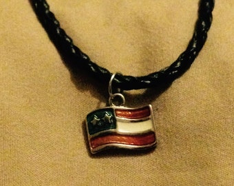 American Flag Charm Necklace