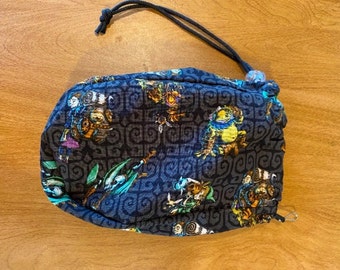 Large Zelda Mario Sonic Print Dice Game bag