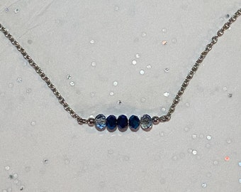 Swarovski crystal bar necklace