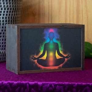 Chakra Box Chakra Gifts for Women Chakra Stash Box Wood Chakra Tarot Card Chakra Box Chakra Mindfulness Chakra Spiritual Gift Free Shipping
