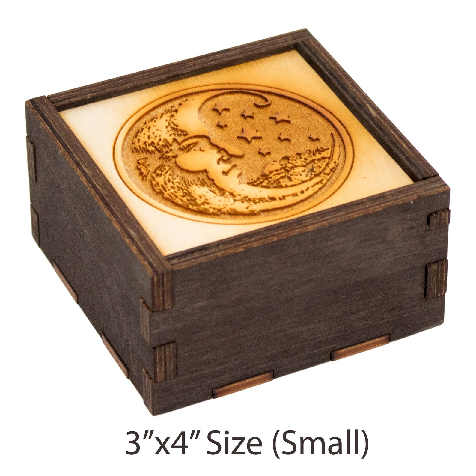 Tarot Cards Box Moon Stash Box Moon Treasure Box Moon | Etsy