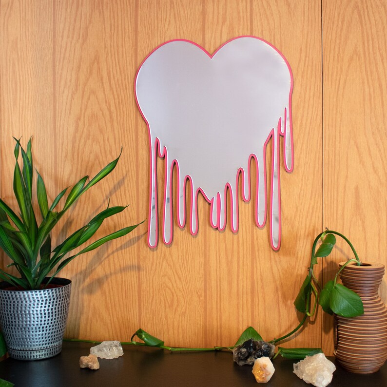 Heart Wall Art Melting Heart Gift Wall Art Heart Wall Decor Etsy