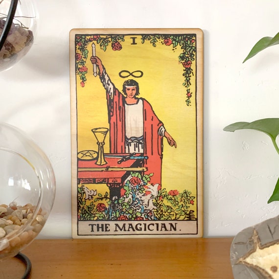 Tarot Cards Magician Wall Art Wooden Wall Decor Magician Tarot Mindfulness Gift Magician Tarot Wall Art Tarot Wall Decor Spiritual Gift Etsy Canada