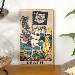 Tarot Cards Death Wall Art Wood Wall Decor Death Tarot Mindfulness Gift Death Wooden Wall Art Tarot Wall Decor Spiritual Gift